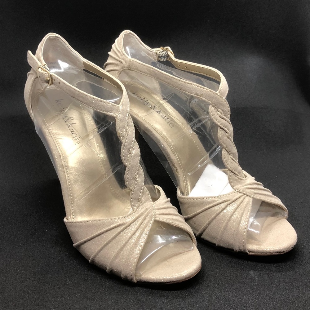 Women shoes cream. Elegant and comfortable.